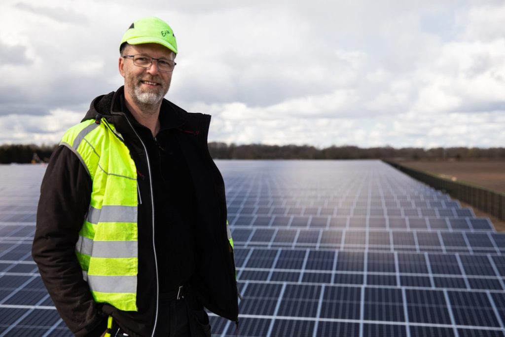 Site manager at solar farm