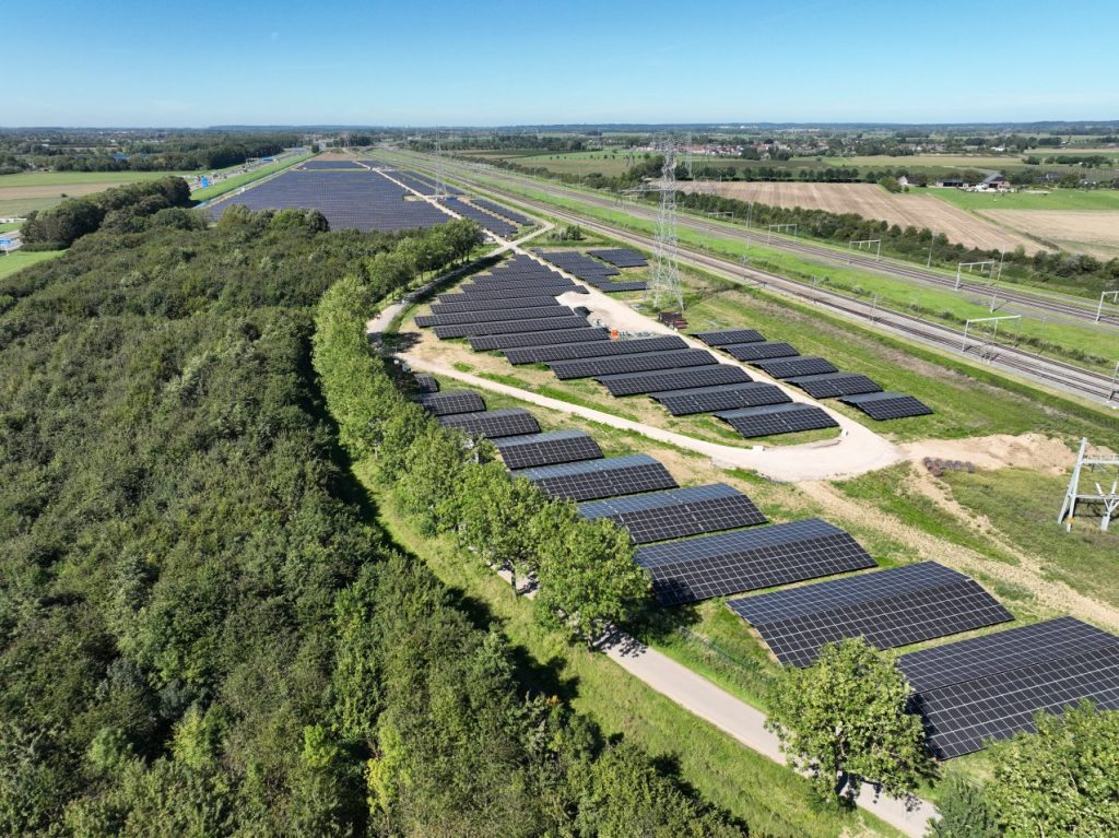 Overbetuwe solar parks aerial photo