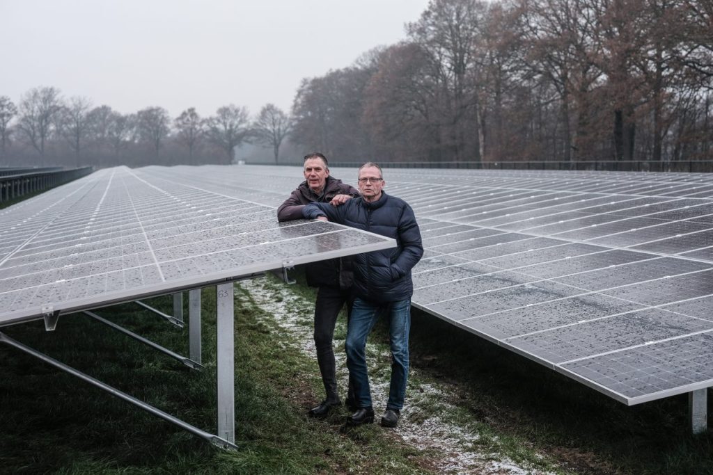 Hulshof brothers, owners solar farm Lievelde