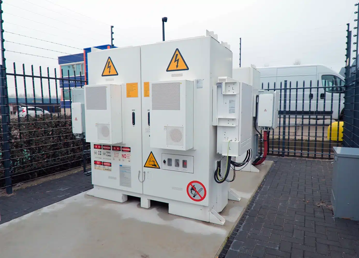 Batterij binnen hekwerk Saltrans